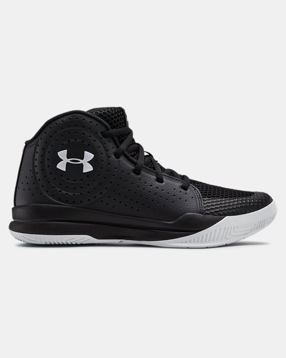 Grade School UA Jet 2019 Basketball Shoes, Black, pdpMainDesktop image number 0